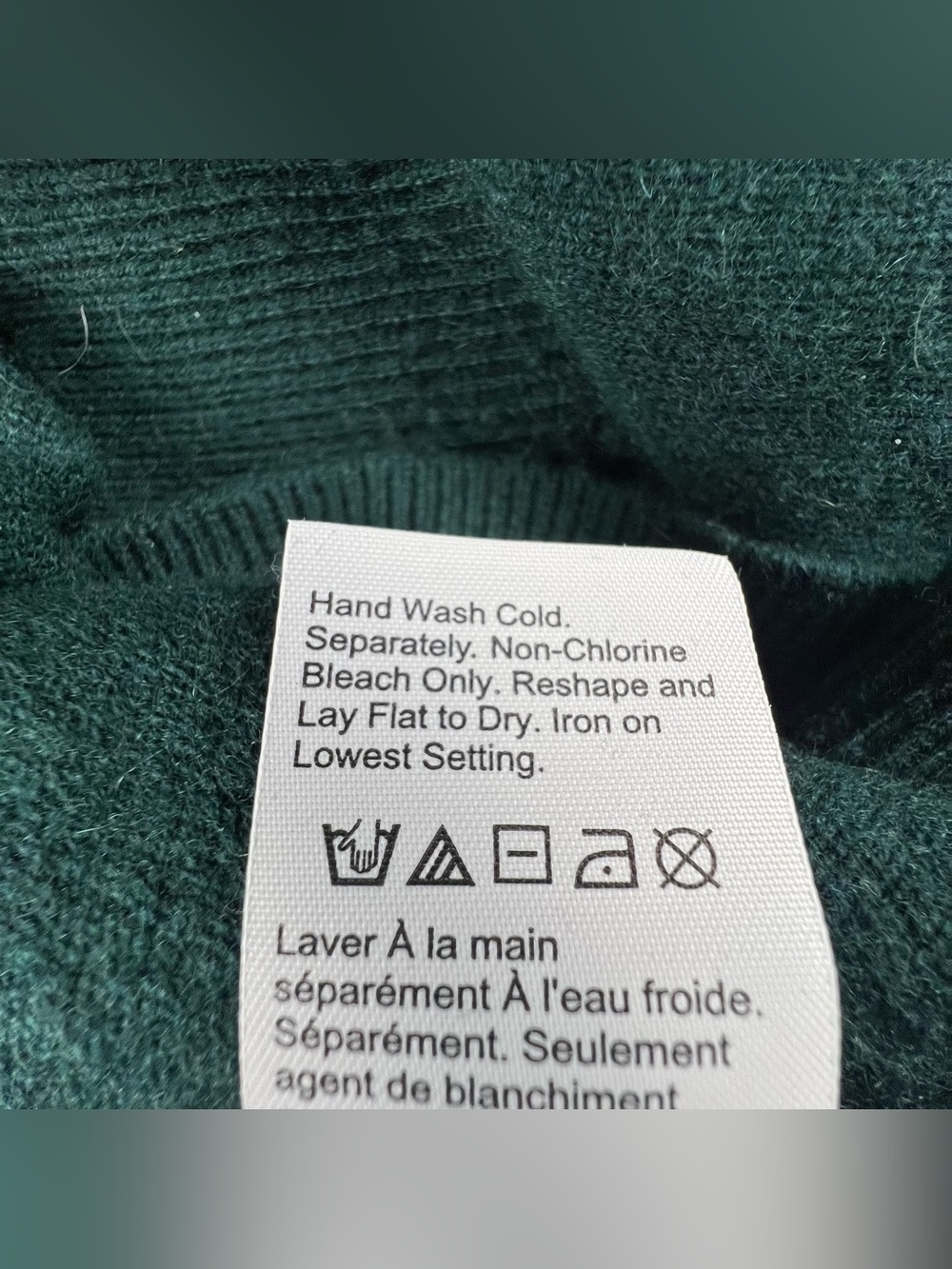 J.Crew 100% Cashmere Sweater Mens Size M Green Crewneck Long Sleeve Luxury - Picture 12 of 13